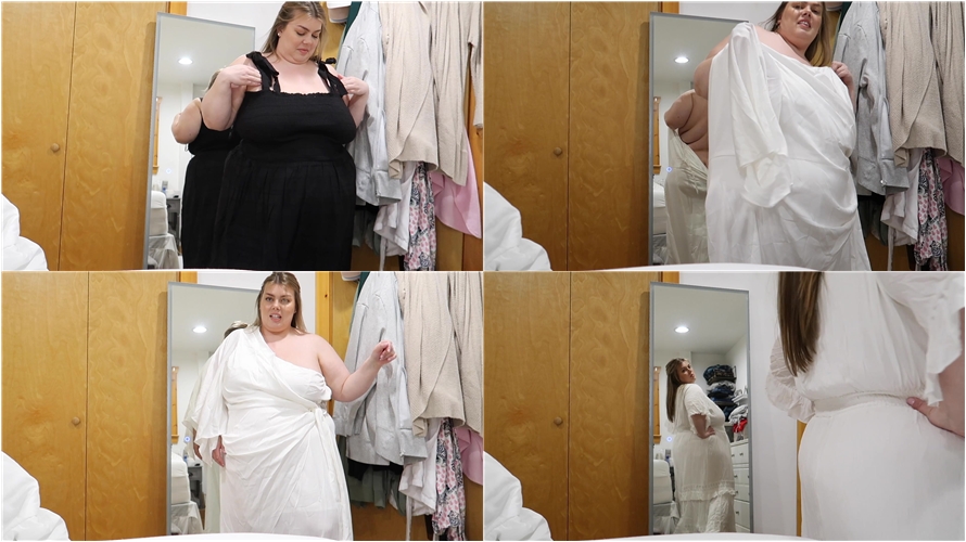 Chloe BBW - Trying on dresses as a fat chick